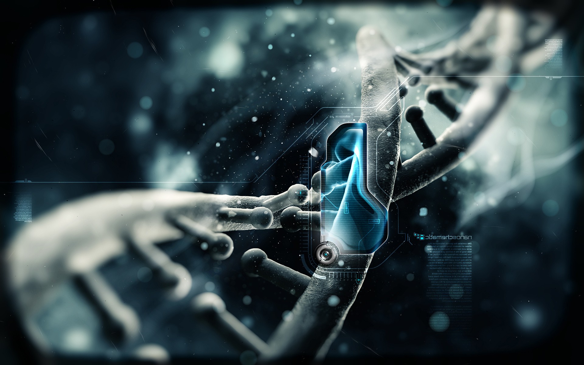 blue, Science Fiction, Anime, DNA, Science, Schematic, Biology Wallpaper