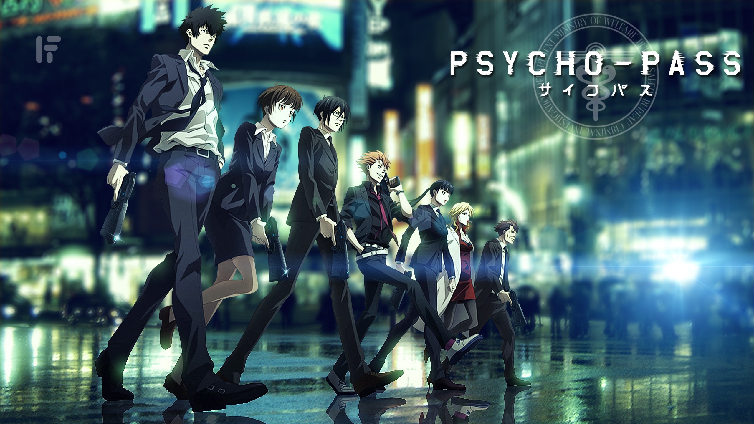 Psycho Pass, Shinya Kogami, Tsunemori Akane, Anime Wallpapers HD