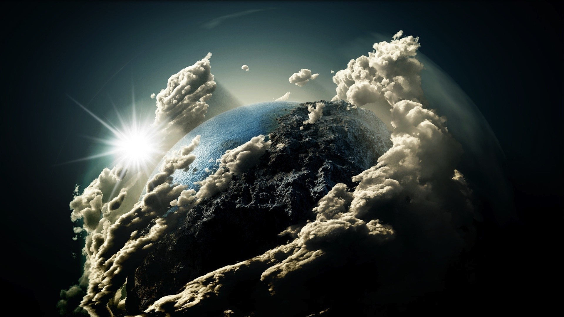 Earth, Clouds, Planet, Abstract Wallpapers HD / Desktop and Mobile