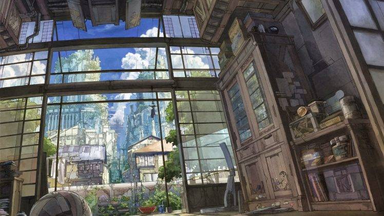 anime, Architecture, Building HD Wallpaper Desktop Background