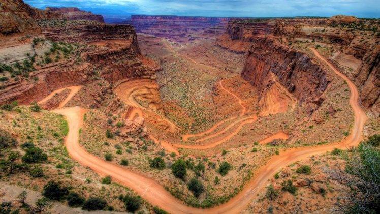 canyon, Nature, Canyonlands National Park, Utah, Dirt Road, Landscape HD Wallpaper Desktop Background