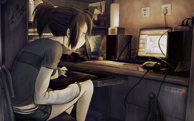 Robec Lee, Anime Girls HD Wallpaper Desktop Background