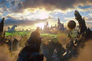 hot Air Balloons, Digital Art, Oz The Great And Powerful, Rock Formation, Fantasy Art, Sunlight, Landscape
