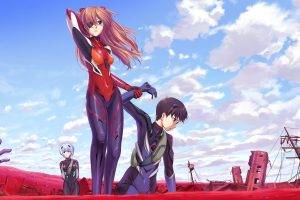 Neon Genesis Evangelion, Anime, Asuka Langley Soryu, Ikari Shinji, Ayanami Rei
