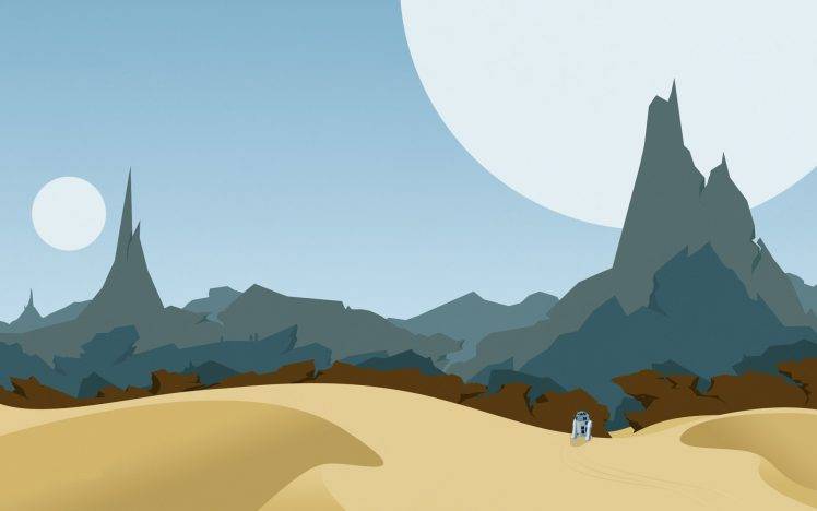 nature, Minimalism, Star Wars, R2 D2 HD Wallpaper Desktop Background