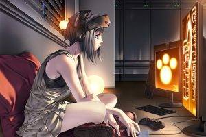 anime, Anime Girls, Original Characters, Computer