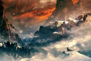 fantasy Art, Mountain, Landscape