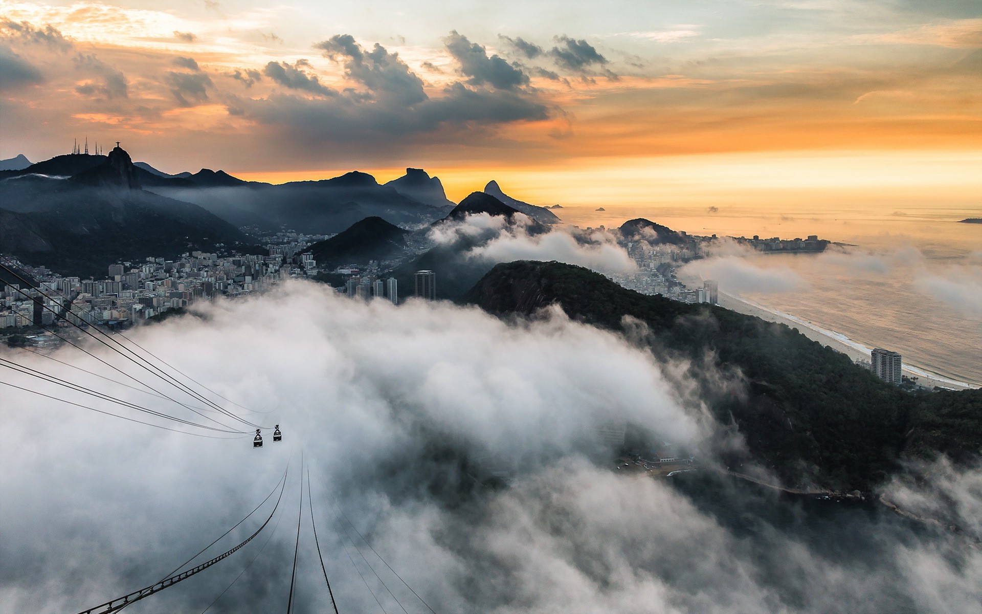 cityscape, Mist, Rio De Janeiro, Building, Sea, Landscape Wallpaper