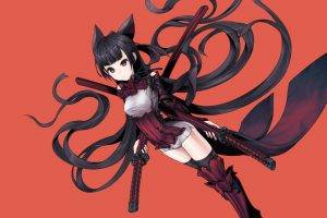 Akazonae, Anime, Drawing, Digital Art, Blades, Samurai, Tamaki