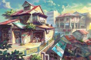 city, House, Anime, Malaysia
