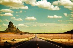 road, Landscape, Clouds, Southwest, New Mexico