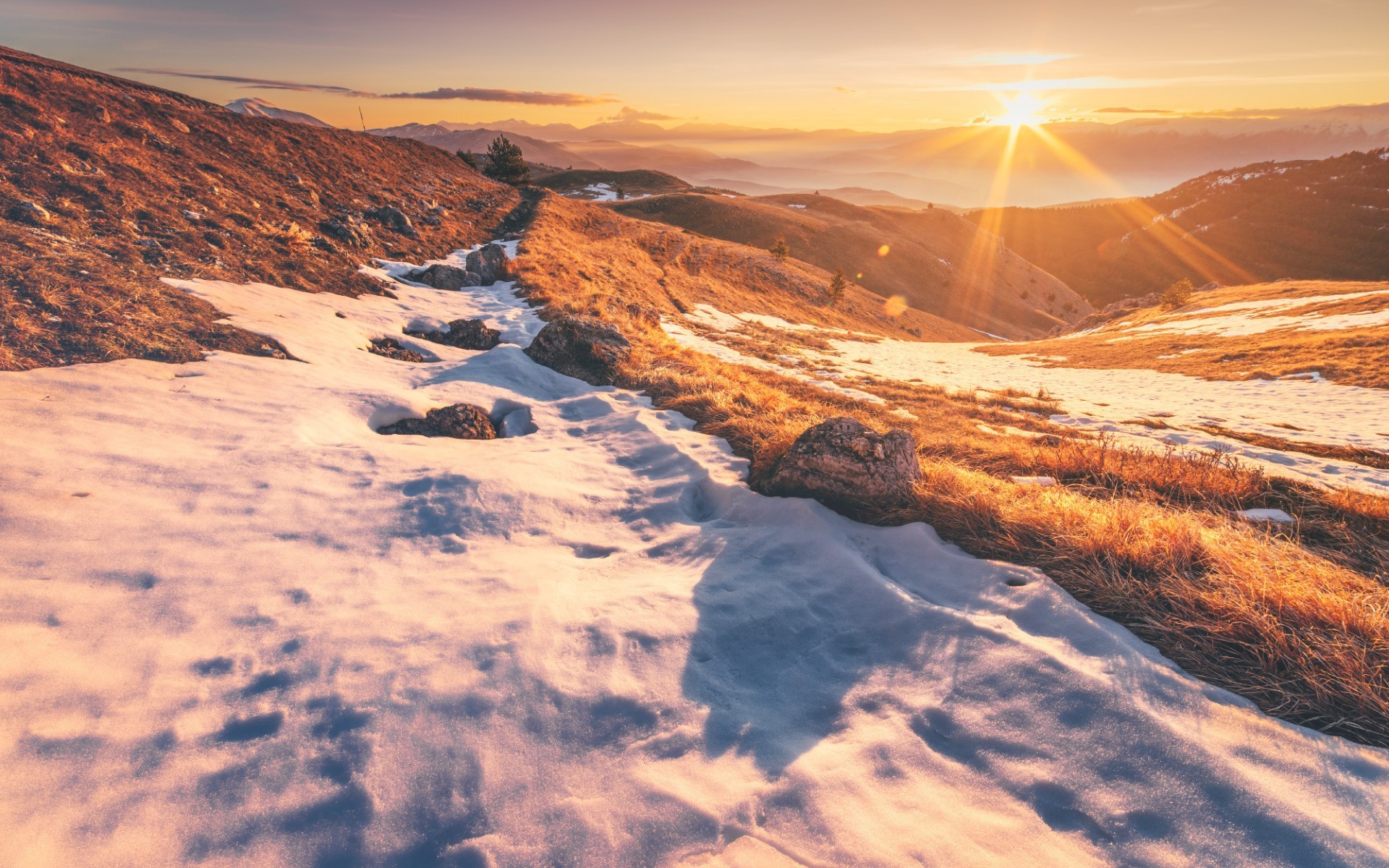 landscape, Winter Wallpaper