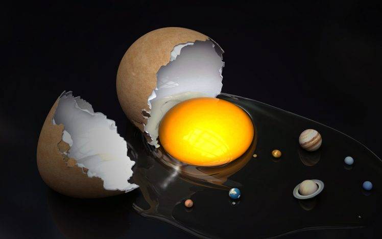 abstract, Solar System, Planet, Sun, Eggs HD Wallpaper Desktop Background