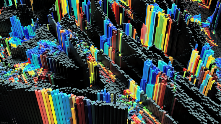 abstract, 3D, Blender, Colorful HD Wallpaper Desktop Background