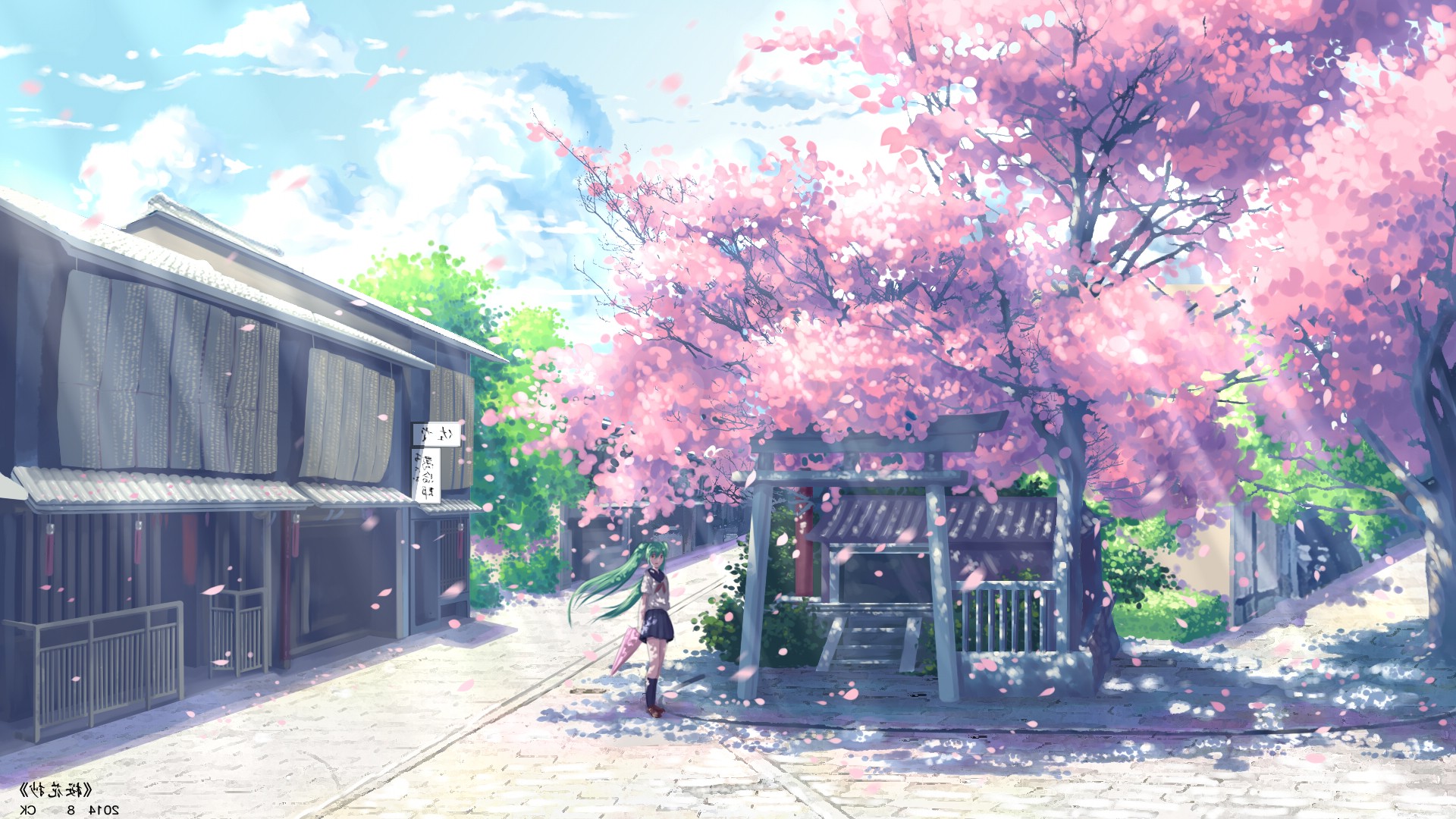 anime, Hatsune Miku, Vocaloid, Cherry Blossom Wallpapers HD / Desktop