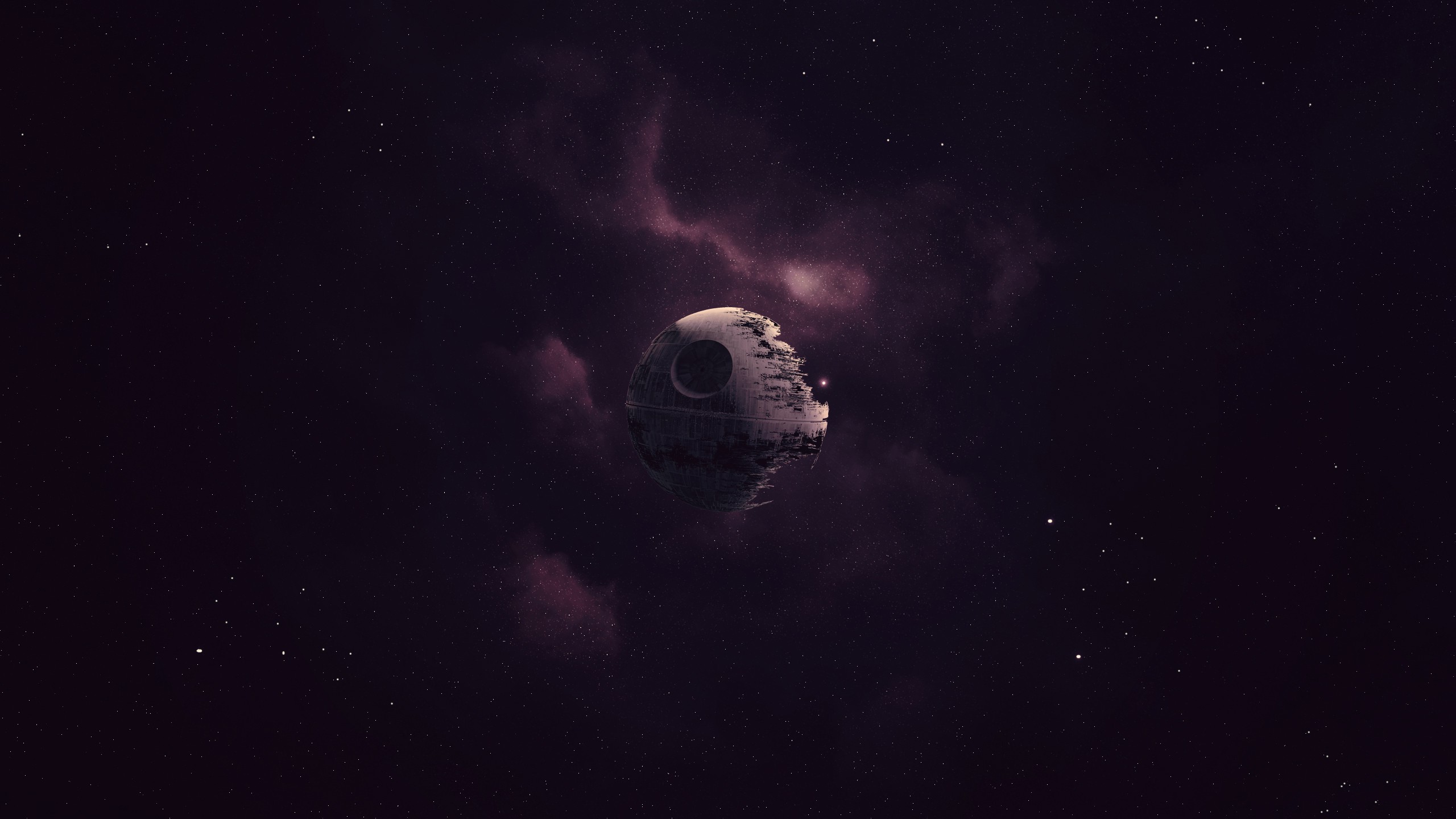 Star Wars, Death Star, Artwork, Space, Purple Wallpaper