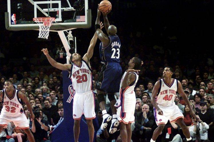 NBA, Basketball, New York Knicks, Washington Wizards, Michael Jordan, Sports HD Wallpaper Desktop Background