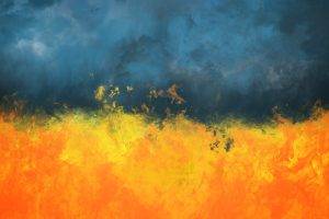 fire, Abstract, Painting, Smoke, Ukraine