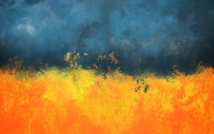 fire, Abstract, Painting, Smoke, Ukraine HD Wallpaper Desktop Background