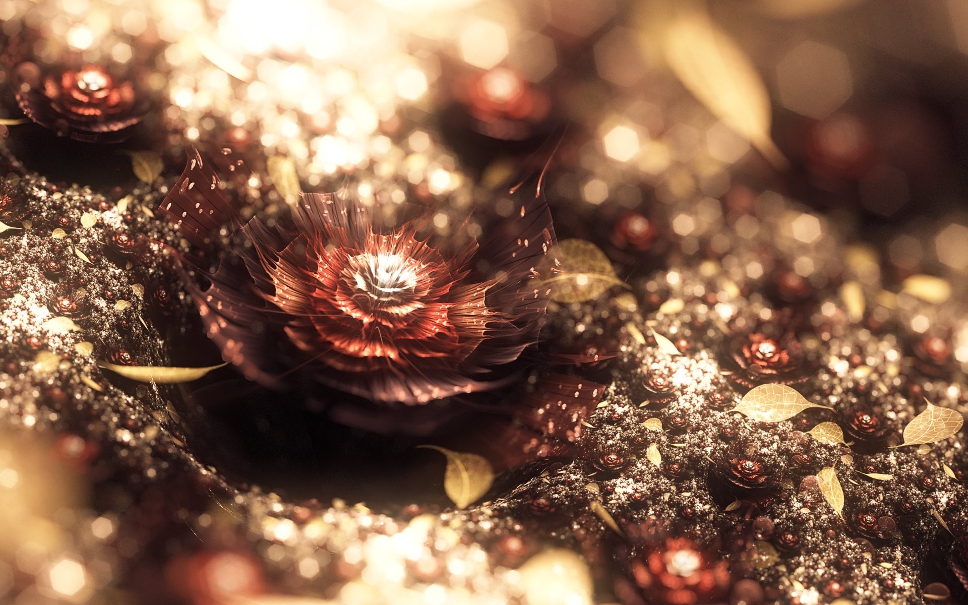 fractal, Abstract, Bokeh Wallpaper
