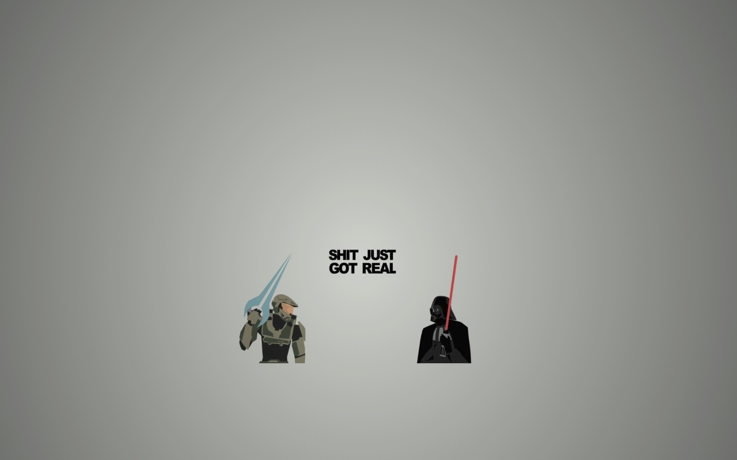 Halo, Star Wars, Master Chief, Darth Vader, Artwork, Humor Wallpaper