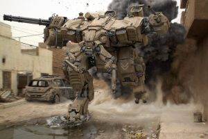 artwork, Digital Art, Mech, Robot, War, Military