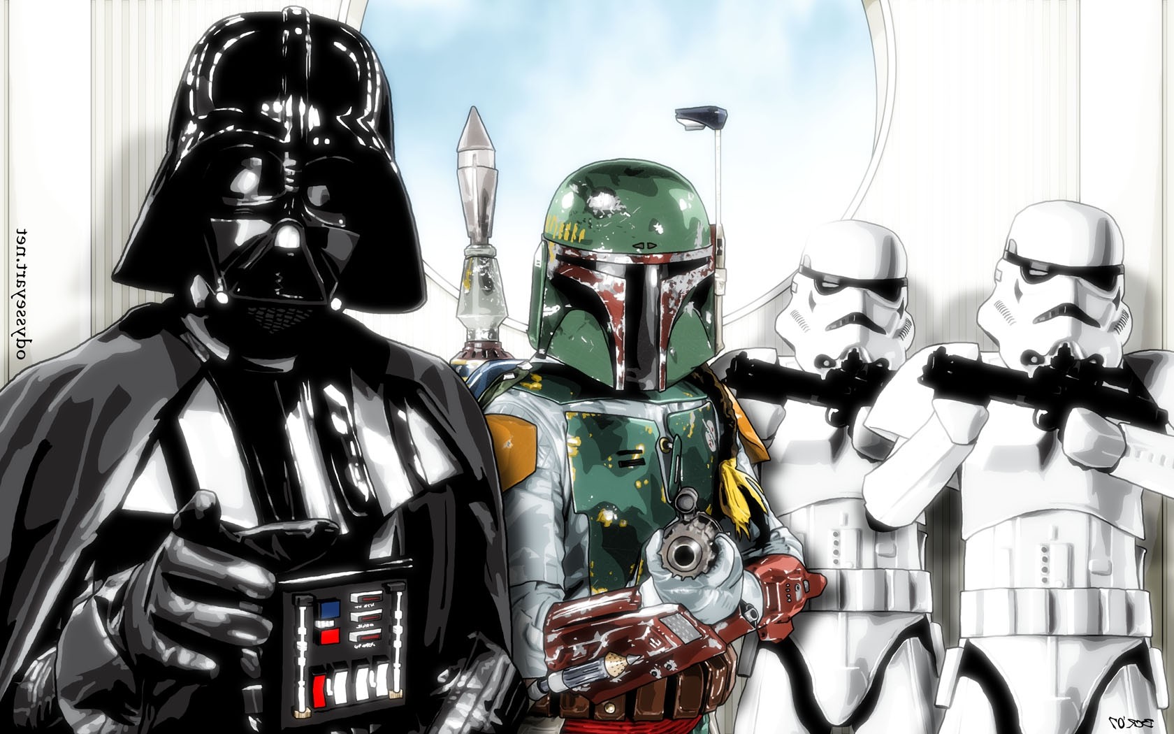 Star Wars, Darth Vader, Boba Fett Wallpaper