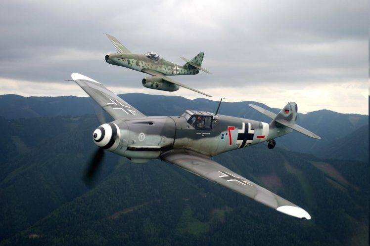 military Aircraft, Aircraft, World War II, Messerschmidt, Bf109, Me262, Messerschmitt HD Wallpaper Desktop Background