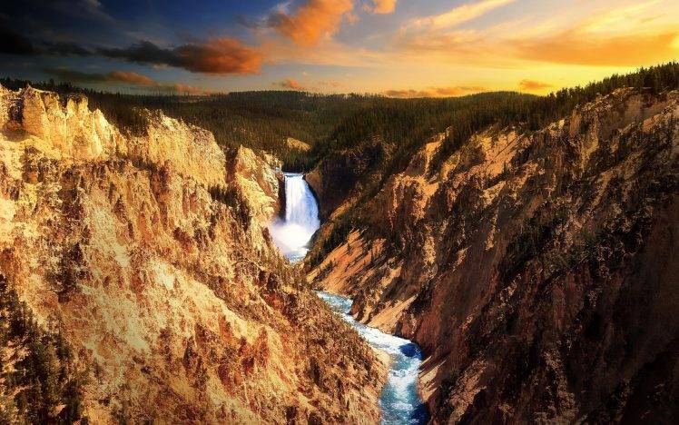 landscape, River, Sunset, Nature HD Wallpaper Desktop Background