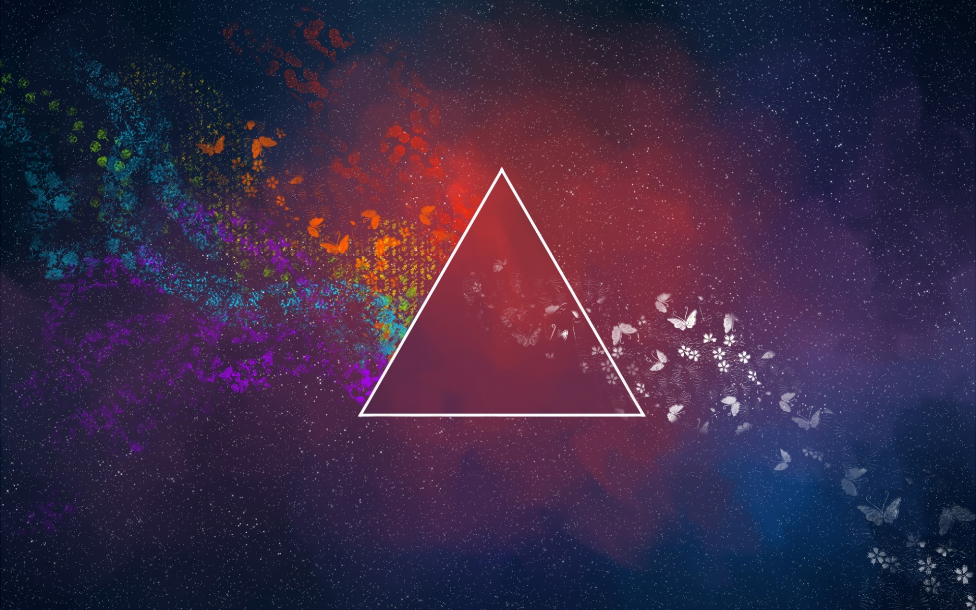 minimalism, Colorful, Triangle, Abstract, Butterfly, Pink Floyd, Dark Side  Of The Moon Wallpapers HD / Desktop and Mobile Backgrounds