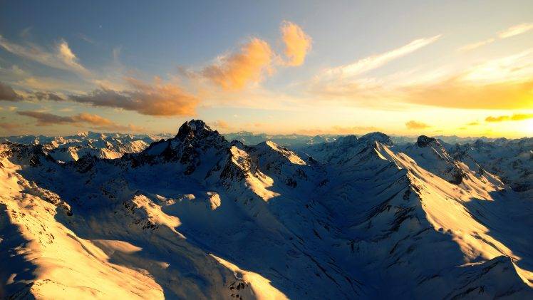 snow, Mountain, Landscape HD Wallpaper Desktop Background