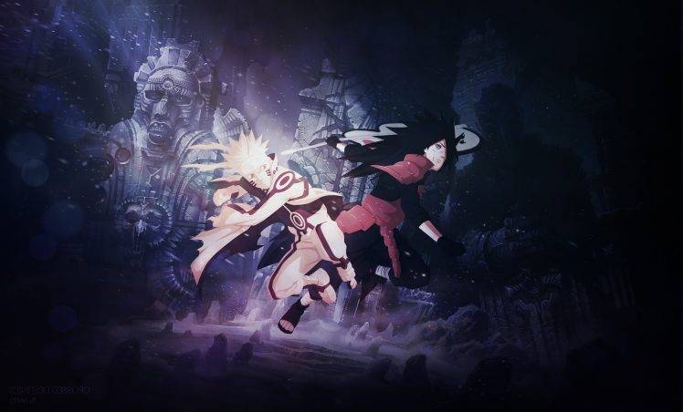 Naruto Shippuuden, Uzumaki Naruto, Uchiha Madara, Anime HD Wallpaper Desktop Background