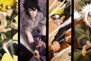 Naruto Shippuuden, Hokage, Anime, Namikaze Minato, Uchiha Sasuke, Uzumaki Naruto, Jiraiya, Panels