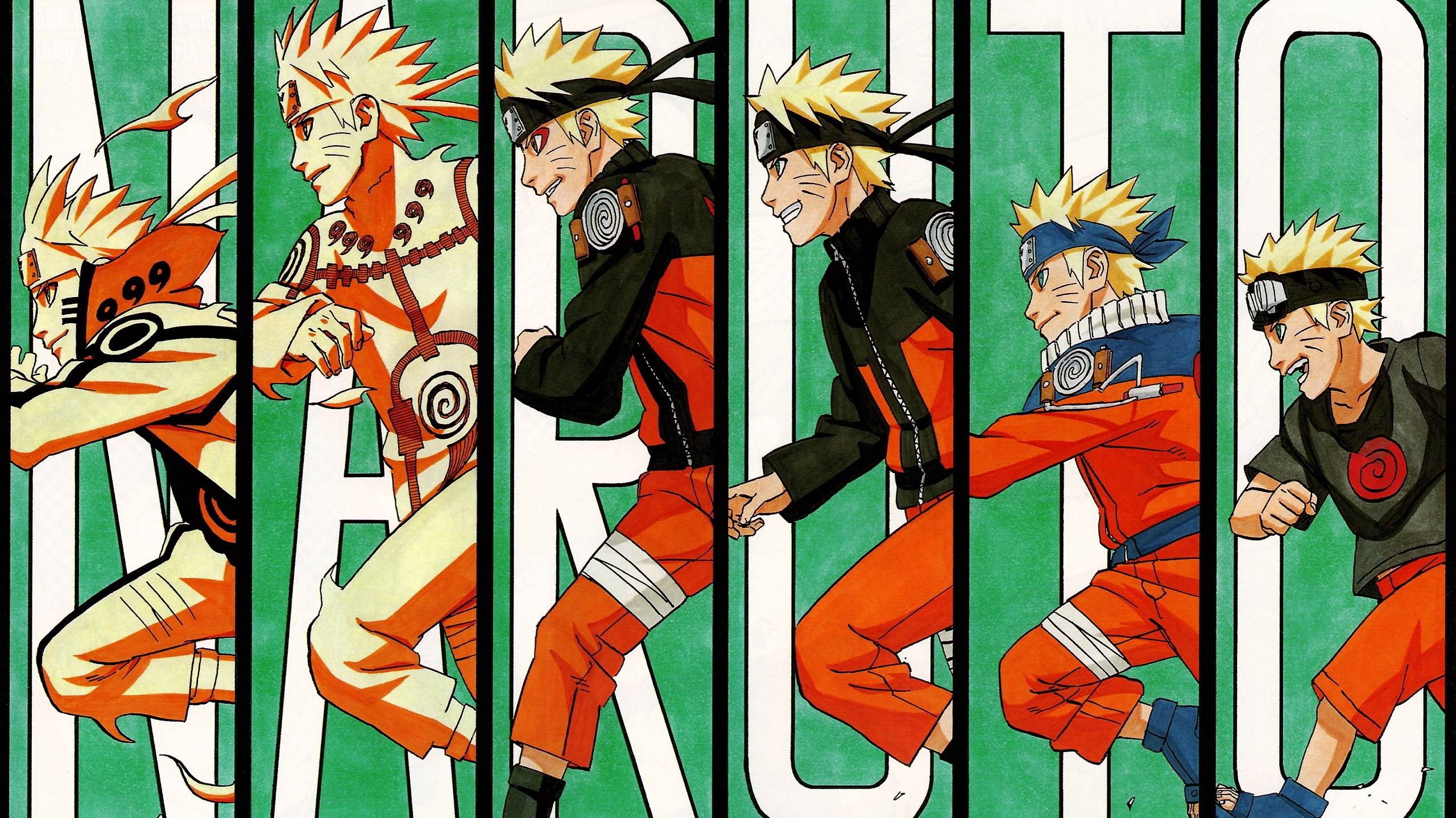 Naruto Shippuuden, Anime, Evolution, Panels, Uzumaki Naruto, Running, Manga Wallpaper