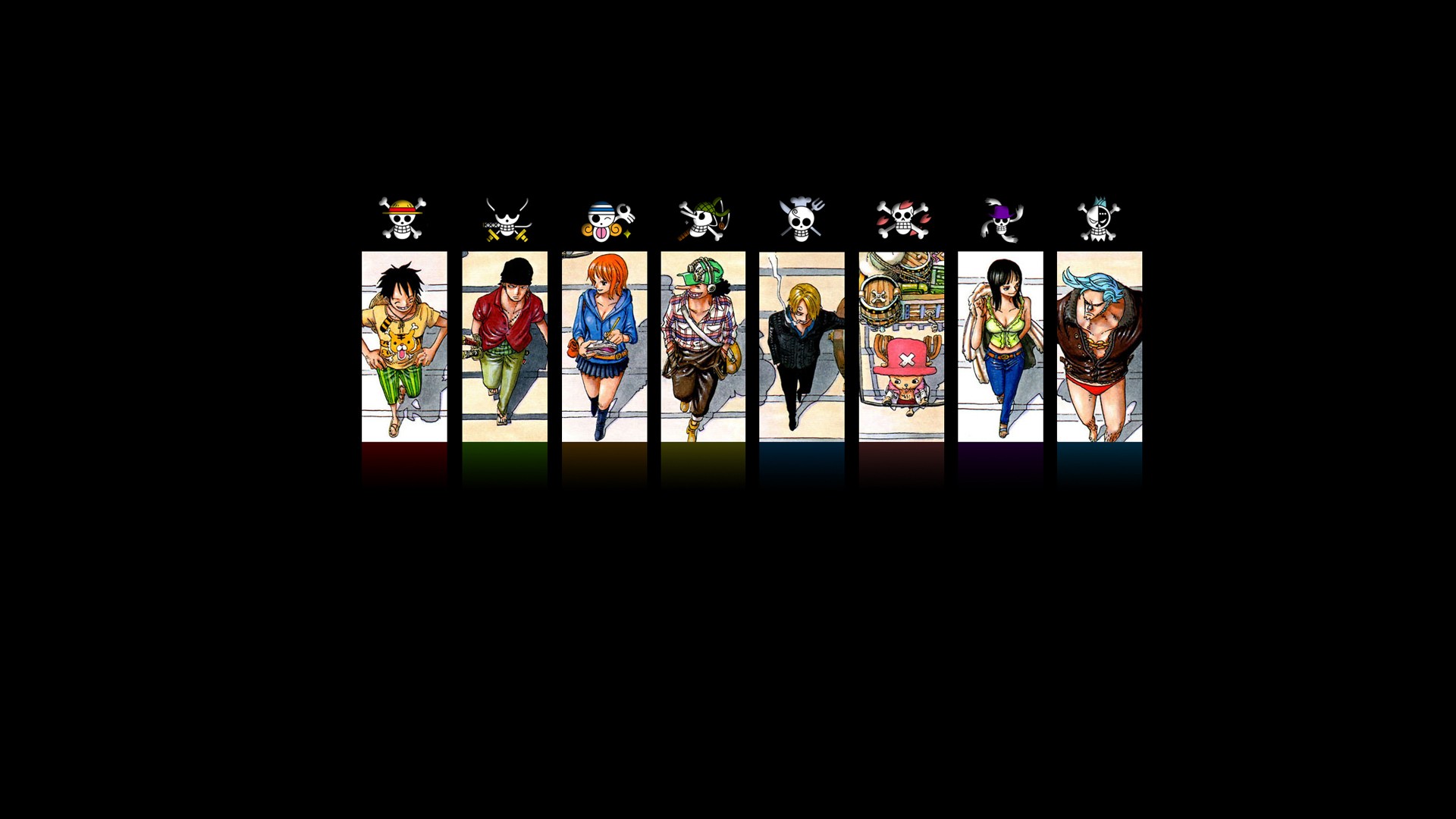 Anime, One Piece, Monkey D. Luffy, Roronoa Zoro, Nami, Usopp, Sanji, Tony Tony Chopper, Nico Robin, Franky Wallpaper