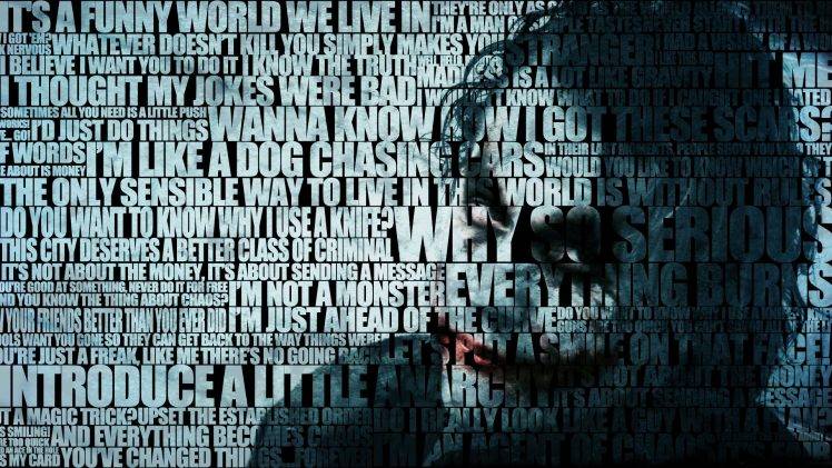 Anime, The Dark Knight, Heath Ledger, Movies, Quote, Batman, Joker, Typography HD Wallpaper Desktop Background
