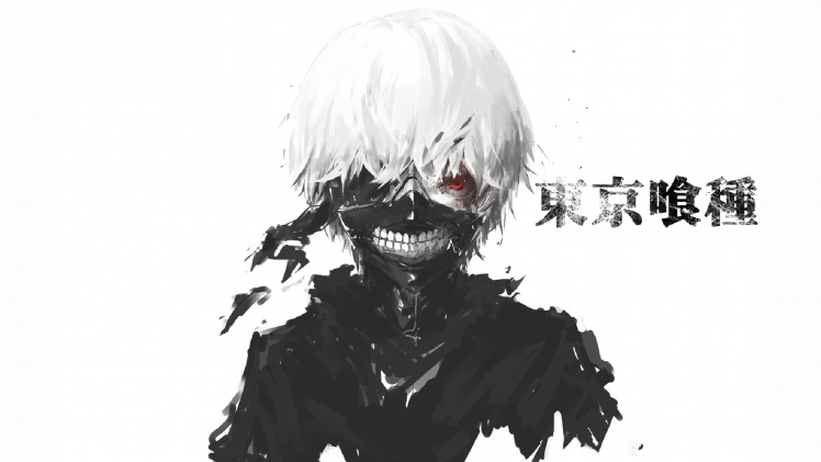 Anime, Tokyo Ghoul, Kaneki Ken, Simple Background HD Wallpaper Desktop Background