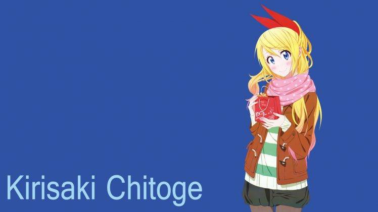 Anime, Anime Girls, Blonde, Long Hair, Nisekoi, Kirisaki Chitoge, Blue Eyes, Hair Ornament, Ribbon HD Wallpaper Desktop Background