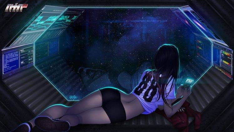 Space, Vashperado, Futuristic, Cyberpunk, Anime Girls, 88 Girl HD Wallpaper Desktop Background