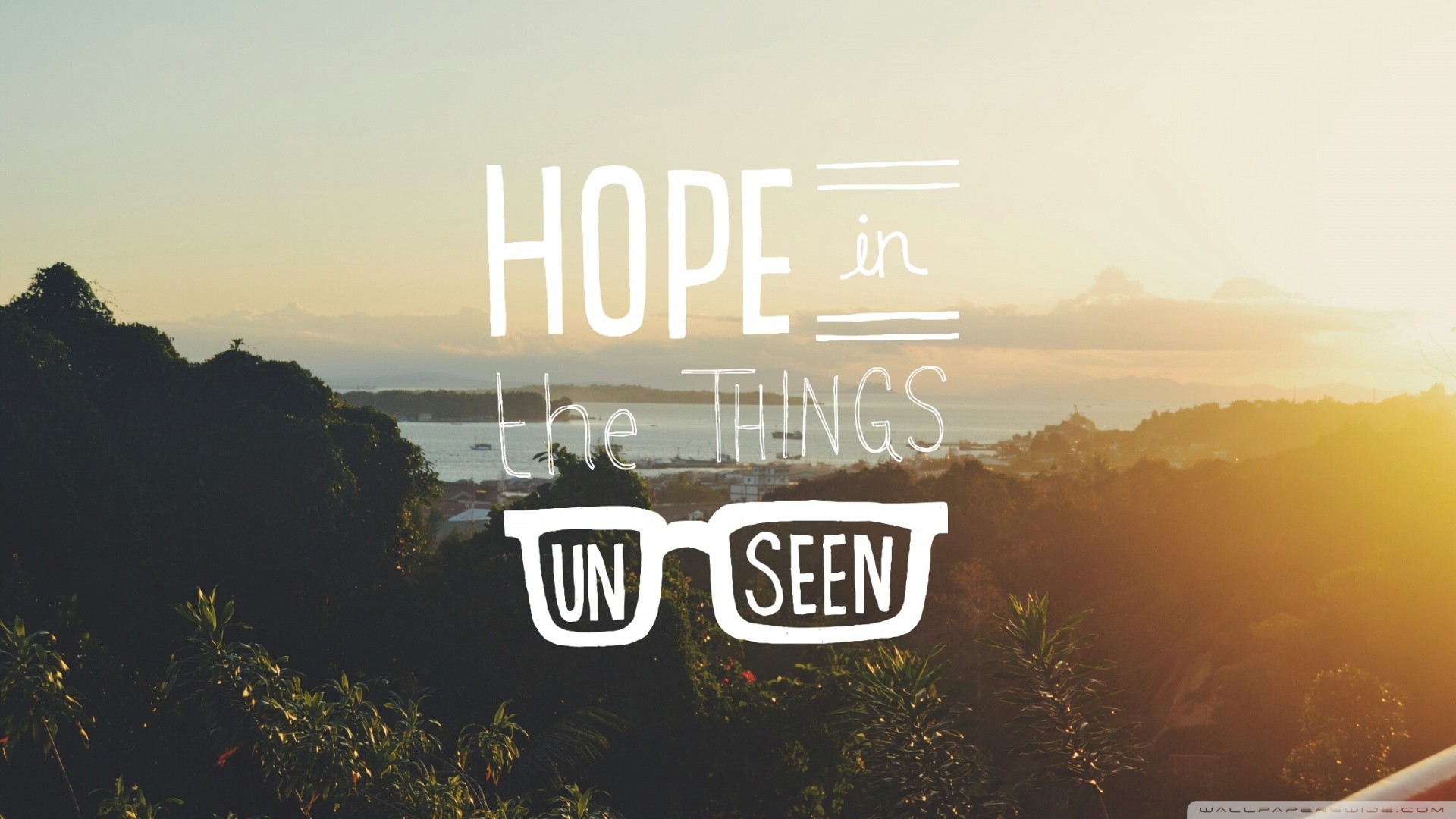 Typography, Quote, Hope, Sunlight, Landscape, Glasses Wallpapers HD