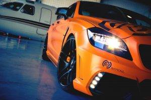 car, Orange, Mercedes Benz