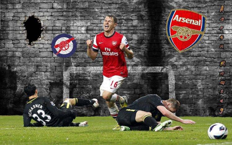 Aaron Ramsey, Arsenal, London, Soccer, Gunners HD Wallpaper Desktop Background