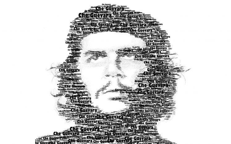 Che Guevara, Typographic Portraits, Typography HD Wallpaper Desktop Background