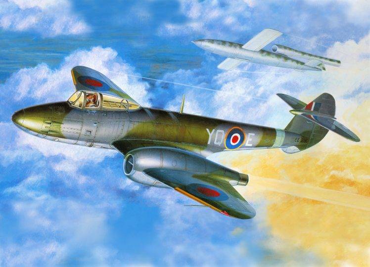 warplanes, Military Aircraft, Gloster Meteor, Royal Airforce HD Wallpaper Desktop Background