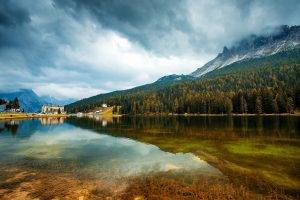 nature, Mountain, Reflection, Trees, Forest