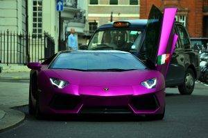 car, Lamborghini Aventador, Lamborghini, Supercars, Purple
