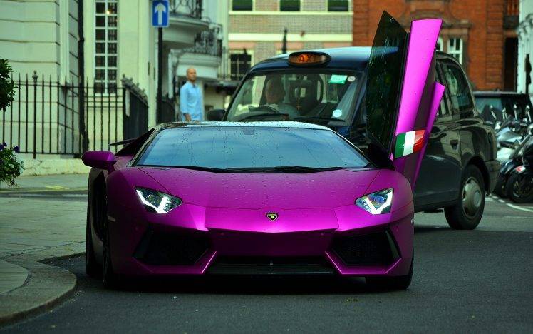 car, Lamborghini Aventador, Lamborghini, Supercars, Purple HD Wallpaper Desktop Background
