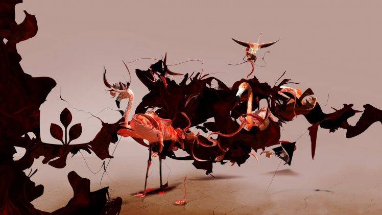 Desktopography, Flamingos, Animals, Digital Art HD Wallpaper Desktop Background