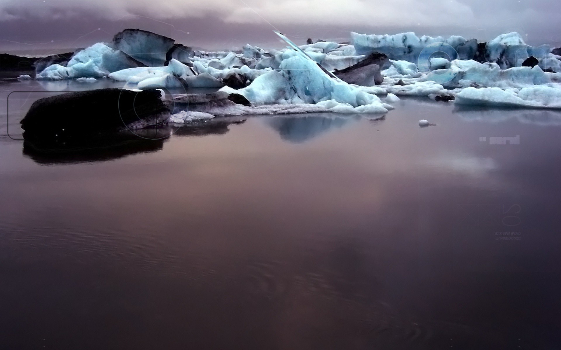 Desktopography, Nature, Ice, Iceberg, Digital Art, Photo Manipulation Wallpaper