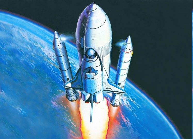 artwork, Space Shuttle HD Wallpaper Desktop Background